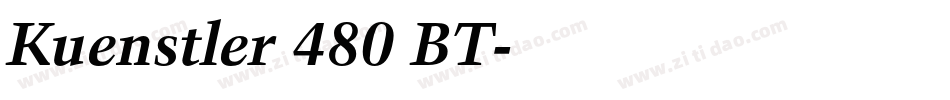 Kuenstler 480 BT字体转换